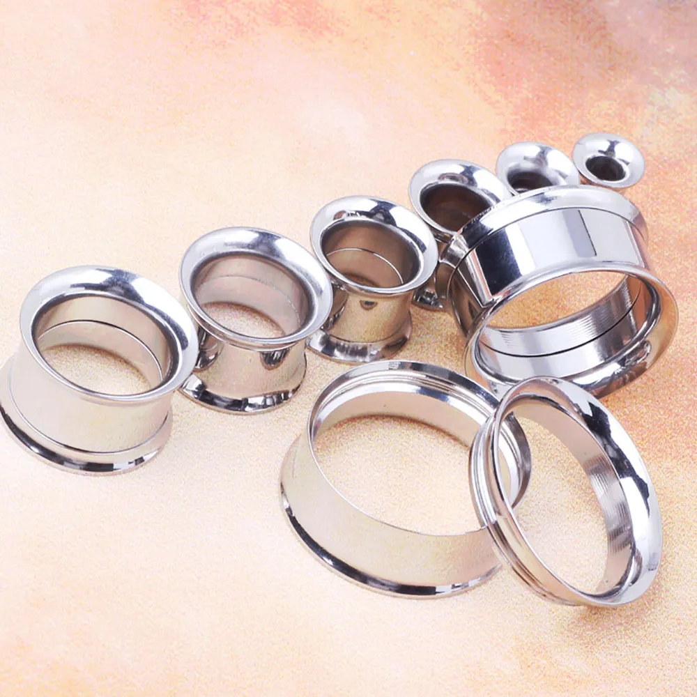 316l хирургическая сталь Винт уха плоти туннельные затычки анодированный без