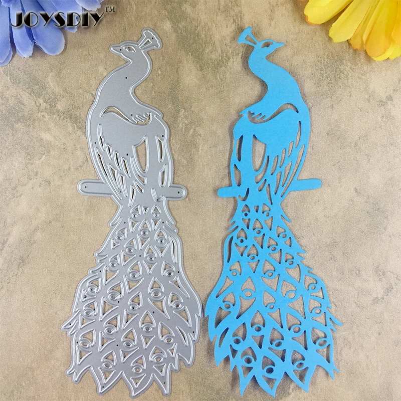 Красивый павлин Roost на ветке металлические die Штанцевые формы для DIY Скрапбукинг