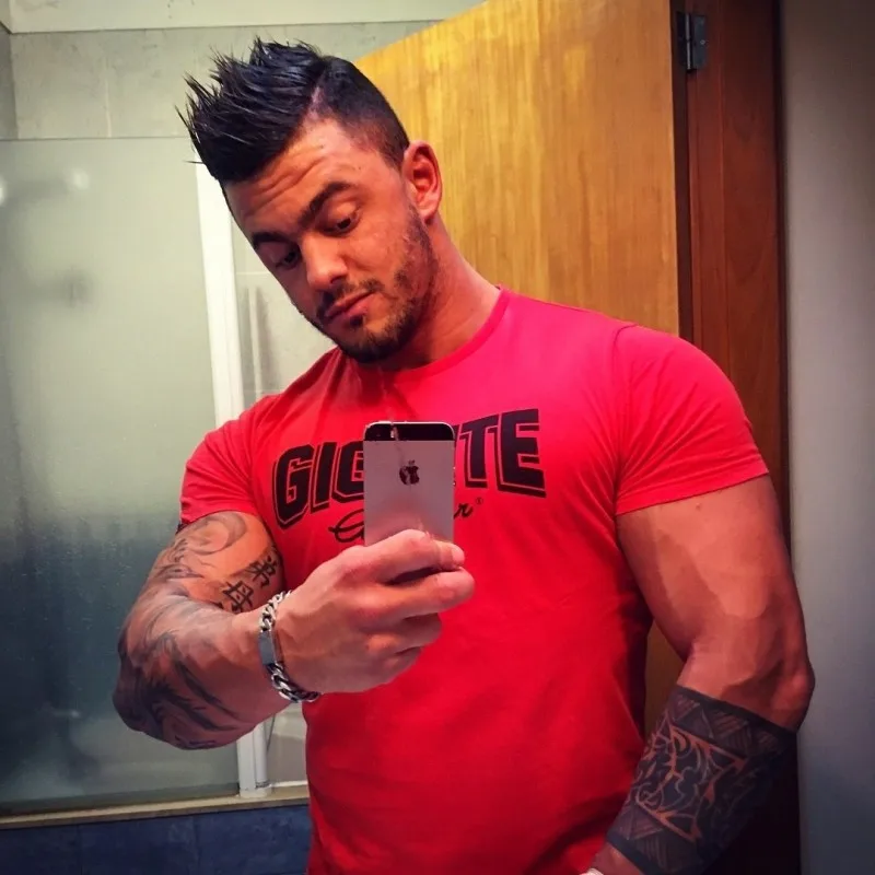 Женская Повседневная одежда для фитнеса Los hombres de manga corta Camiseta gimnasios 2018|Мужские