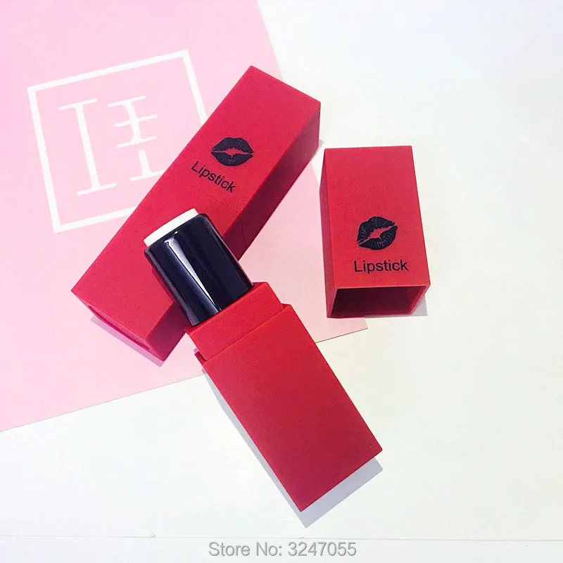 50 шт./лот квадратная пустая Косметическая туба для губной помады пластиковый