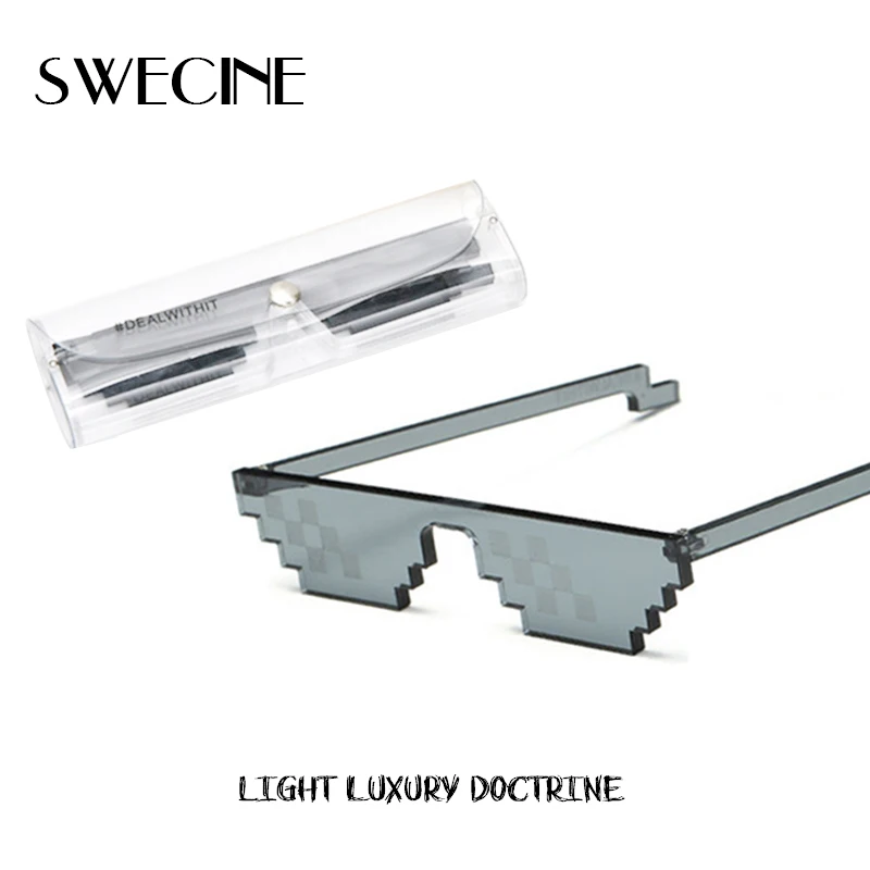 SWECINEмайнкрафт иметь дело с ним солнцезащитные очки Для мужчин женщина детские thug