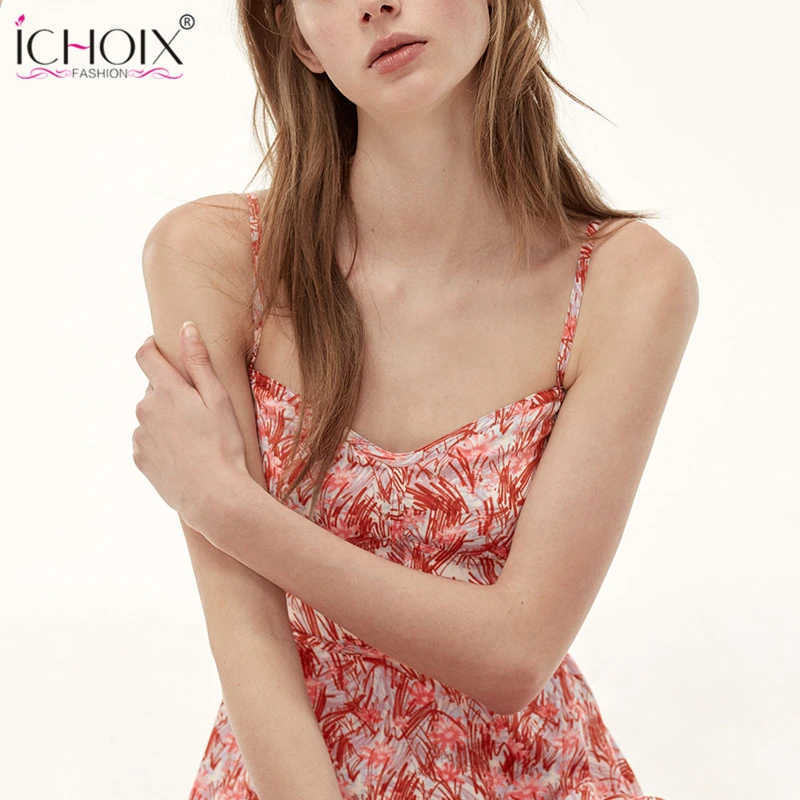 Для женщин пикантные Print Cami Bodycon слинг короткие платья 2018 Летний Стиль Спагетти