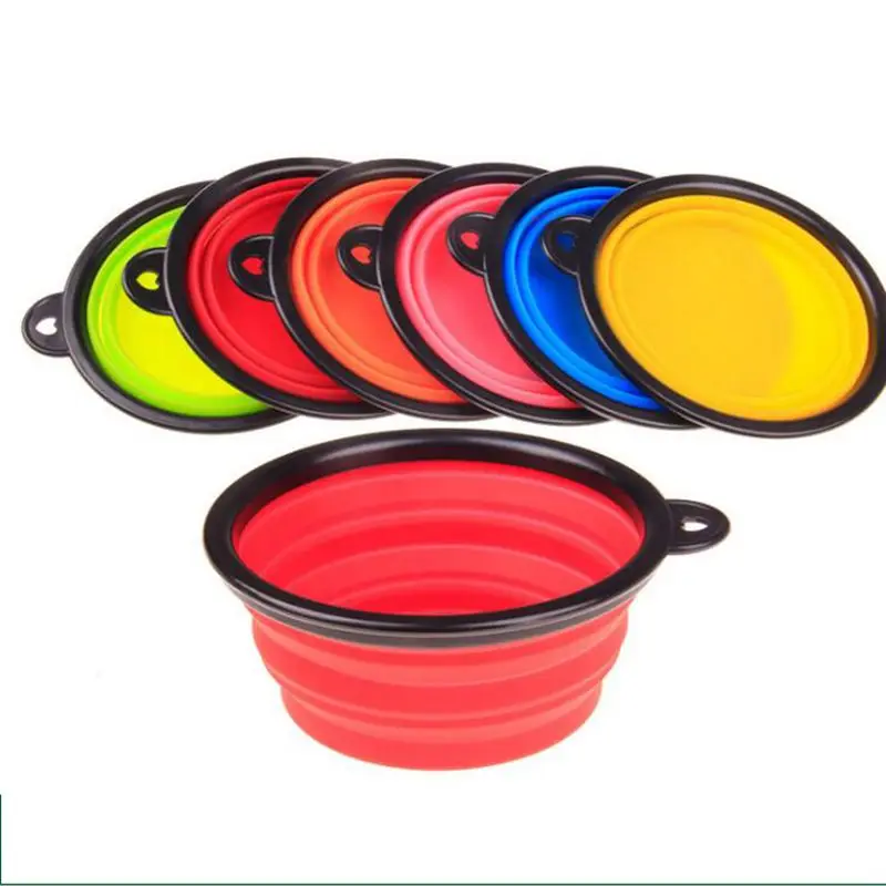 High Quality Pet Portable Folding Silica Gel Bowl Environmentally Non-toxic Dog for Cat Food Water Feeding | Дом и сад