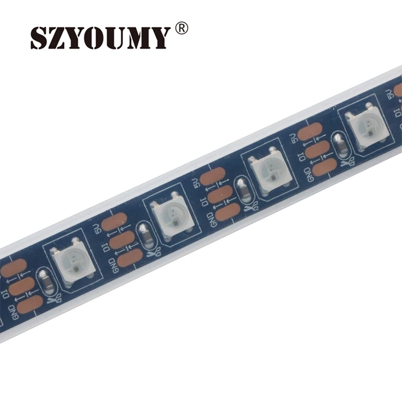 SZYOUMY DC 12 V 5 V WS2811 5050 SMD RGB светодиодные ленты прибор приемно-60 сек/м, 5 м и светодиодным фонарем с возможностью Пиксели внешний 1 Ic Управление 3 светодиода 50 м IP20/IP67