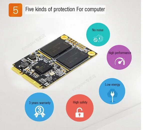 Kingspec mSATA mini PC внутренний SSD SATAIII MLC 16 ГБ флэш-памяти HD Жесткий диск для Планшетные ПК/ноутбук /desktop