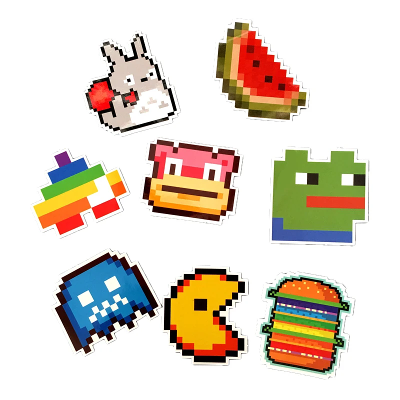 25 шт. пикселей мультфильм ПВХ водостойкая наклейка для багажа телефона