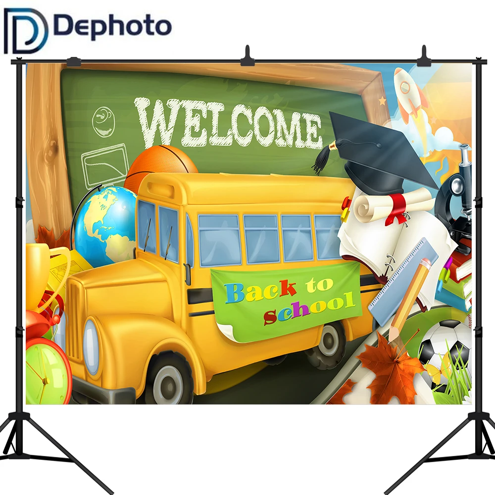 DePhoto фон для фотосъемки школьные канцелярские принадлежности Детский