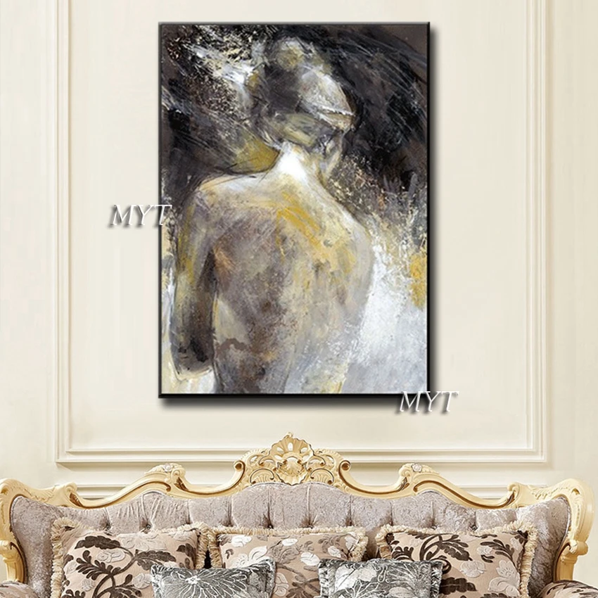 Поп сексуальная обнаженная девушка абстрактная картина маслом цветная фигурка