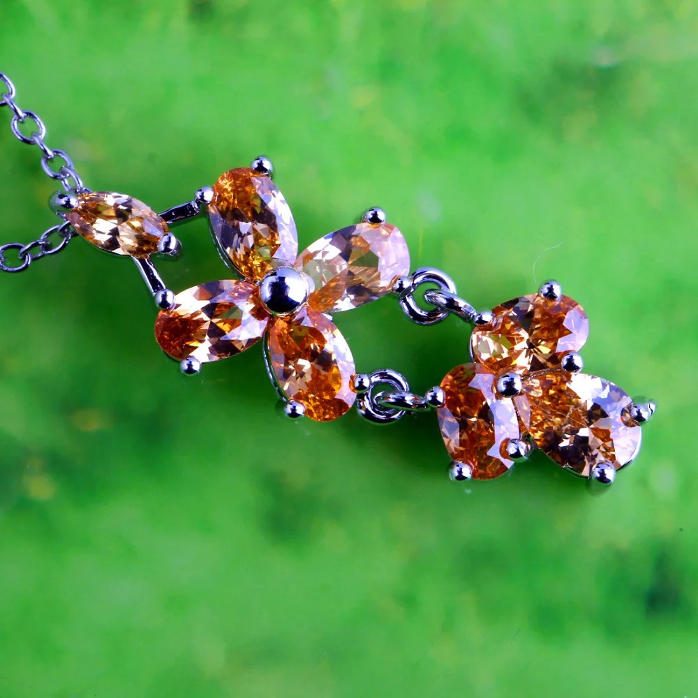 JROSE женское ювелирное изделие красивая модная подвеска из морганита серебряное