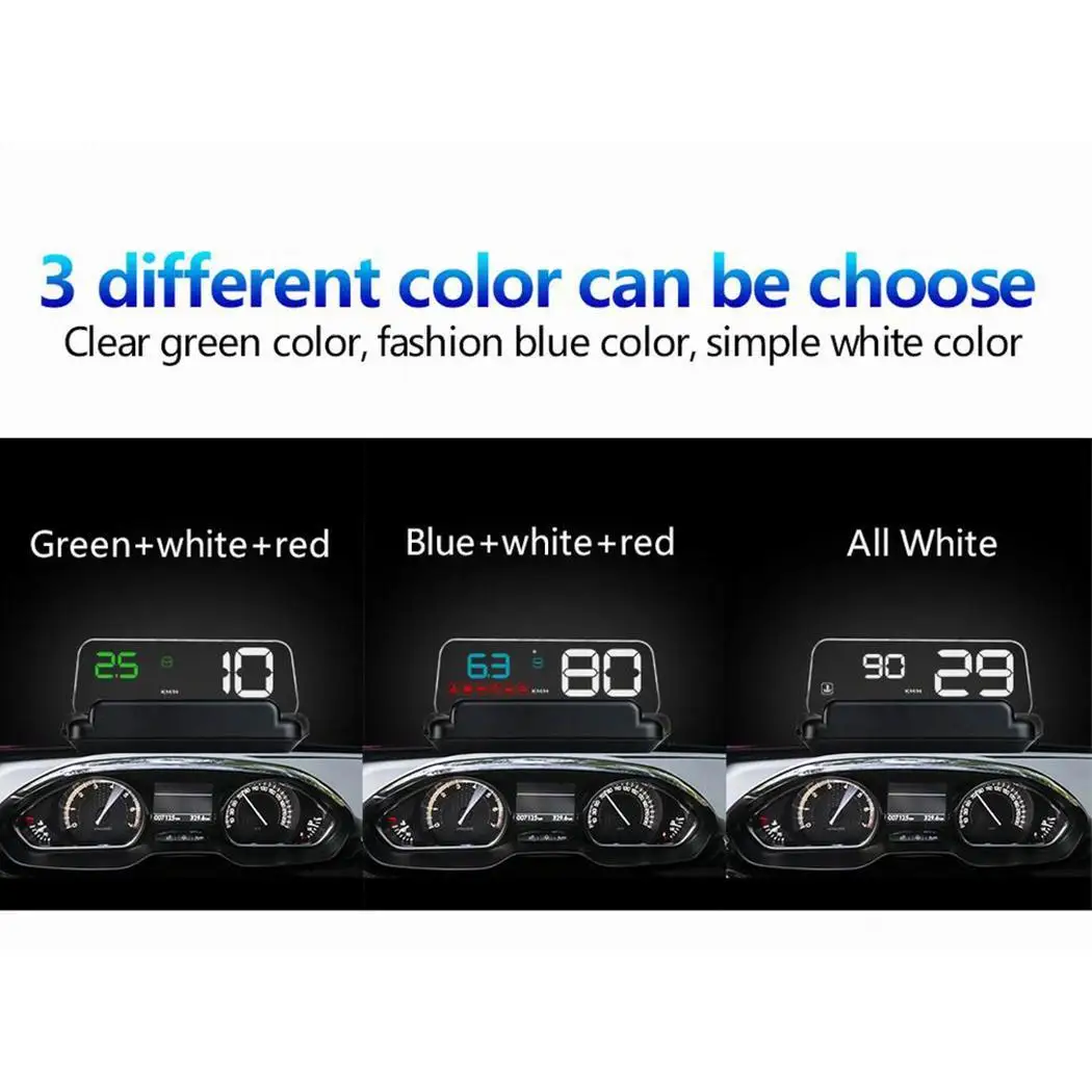 Общий Автомобильный дисплей на голову HUD OBD2 перспективное стекло Arms напоминания