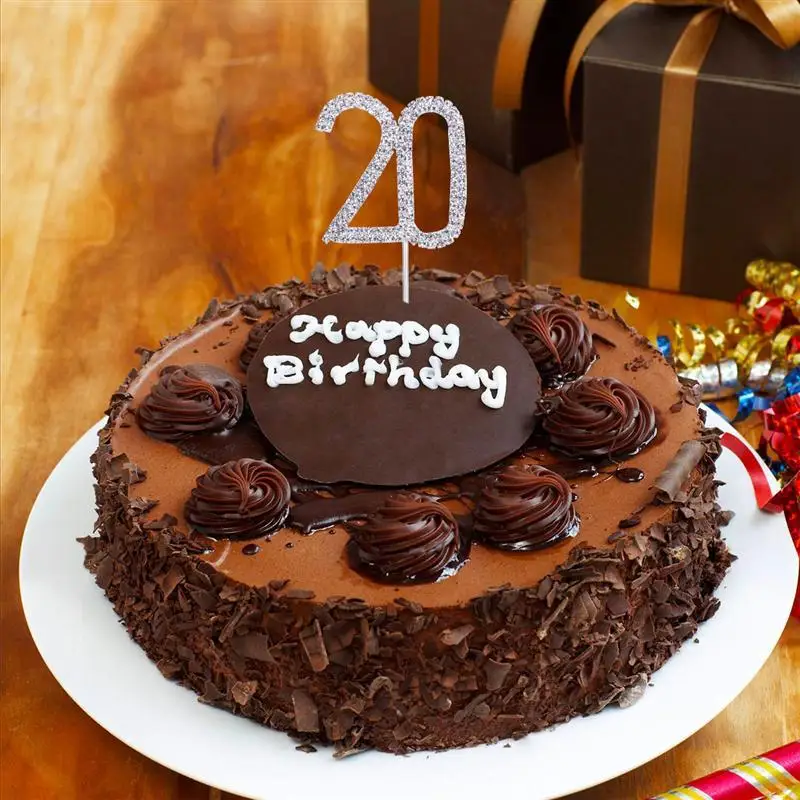 С Днем Рождения Стразы с бриллиантами для торта капкейка 40th 30th 25th 21th 20th 16th День