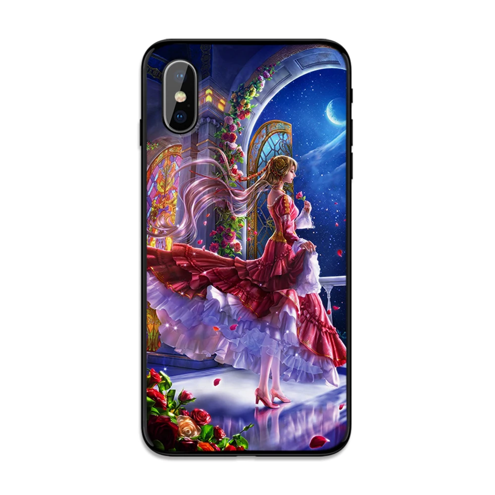 Красивый мягкий чехол из ТПУ с рисунком аниме для Apple iPhone 6 6S 7 8 Plus 5 5S SE X XS MAX XR
