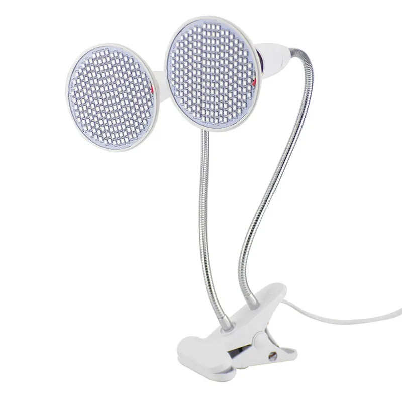 Полноспектральная Светодиодная лампа для выращивания растений двойная головка