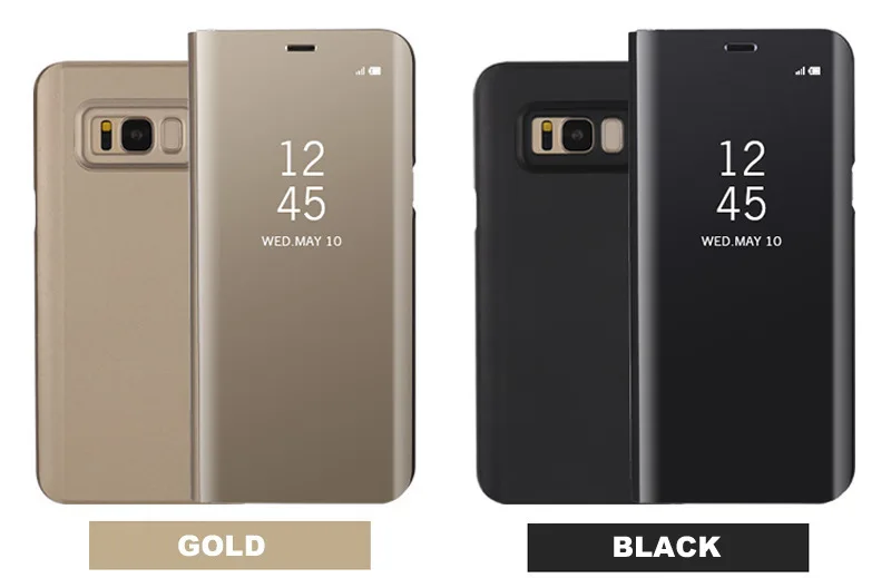 Зеркальный чехол Прозрачный чехол для телефона samsung Galaxy S6 S7 Edge S8 Plus Note 5 Note 8 со смарт-чипом
