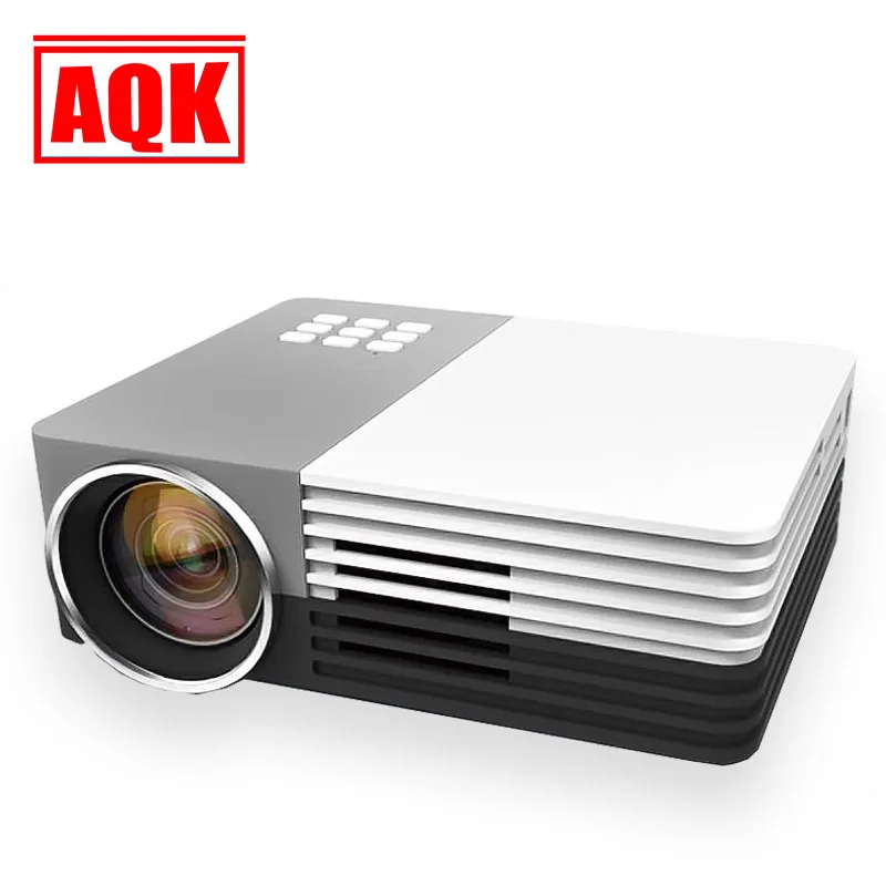 Aqk LE50 мини светодиодный проектор 1080 P HDMI Дома USB Media Player projetor мультимедийных