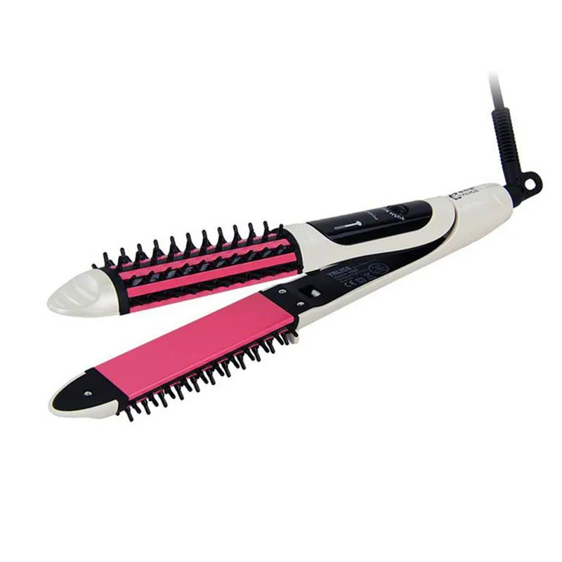 Новое Прибытие Многофункциональный 2 в 1 волосы торчат кукурузы клип выпрямитель