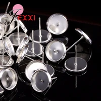 wholesale 50pcslost 925 sterling silver stud earring components pins needles diy ear findings jewelry accessories