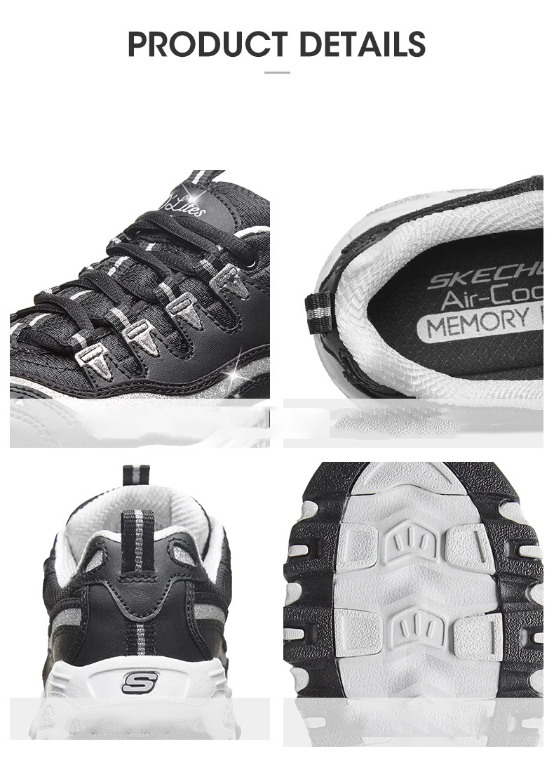 Skechers D'lites/Повседневная обувь; женские кроссовки; брендовая роскошная женская обувь Skechers; удобная дышащая женская обувь; 11923-BKSL