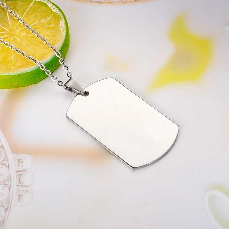 Нержавеющая сталь FUNIQUE Ожерелье Подвески квадратная форма полированный