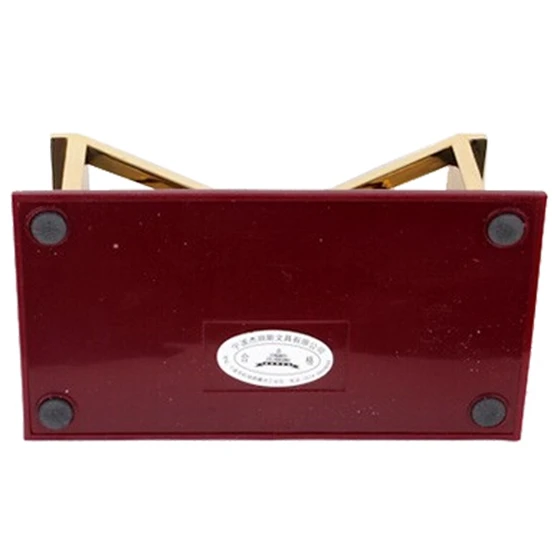 

MIRUI Creative Plastic M-shaped Copper plating business card holder Desk Organizer card collection box School Office Supplies