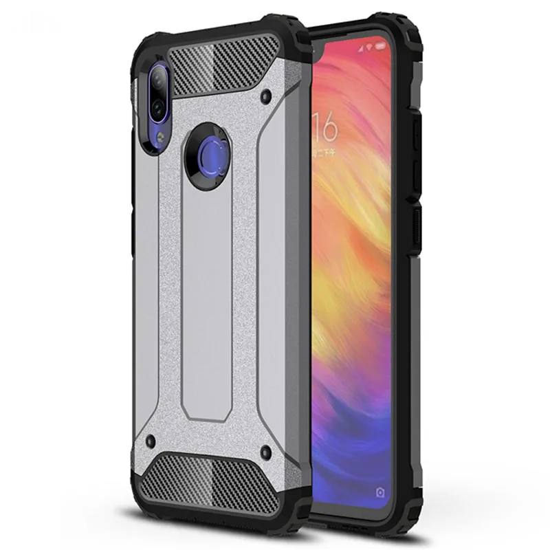 Жесткий силиконовый чехол для Xiaomi Redmi 7 защитный Прочный противоударный бампер