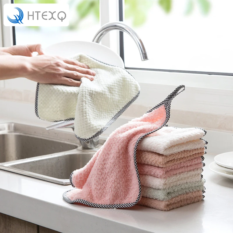 Впитывающее полотенце HTEXQ кухонный очиститель тряпки для мытья автомобиля
