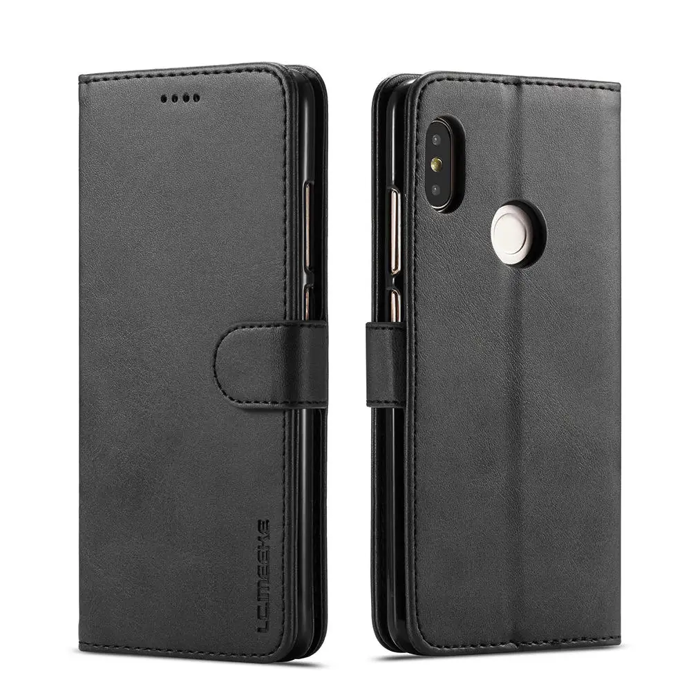Black Чехол-кошелек из натуральной кожи, чехол для телефона Xiaomi Redmi 5 5A 5 Plus Note 5A Note 5, откидной противоударный роскошный защитный чехол для телефона - Цвет: Black