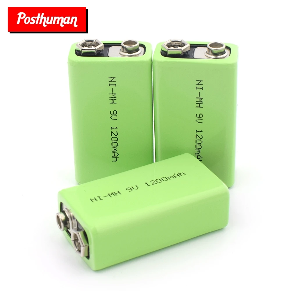 Postuman 1 шт 9В 1200 мАч Ni-MH перезаряжаемый 9 вольт NiMH аккумулятор высокой плотности энергии для беспроводного микрофона игрушечного автомобиля