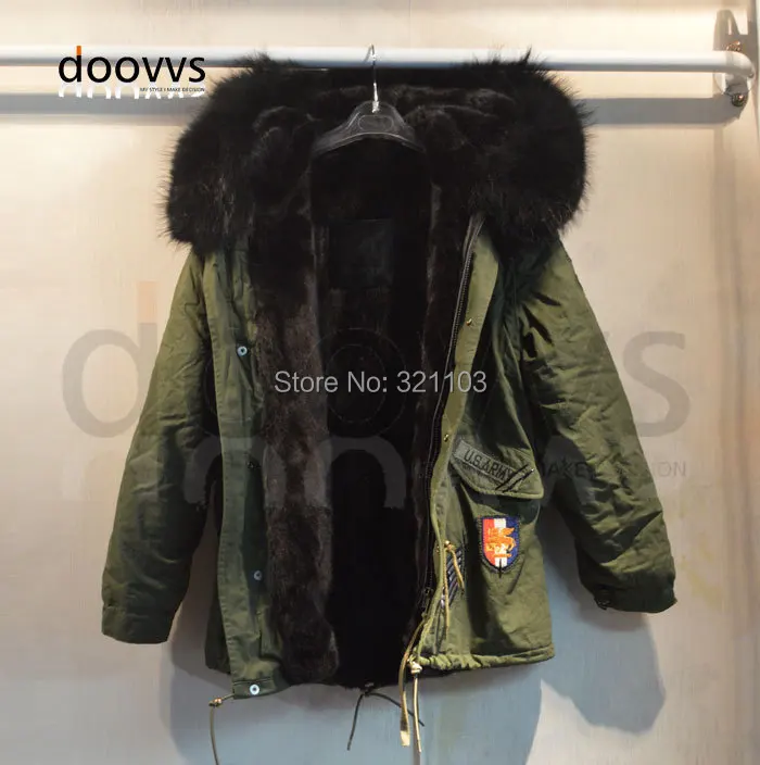 Мужское черное зимнее меховое пальто Мужская меховая парка с воротником из