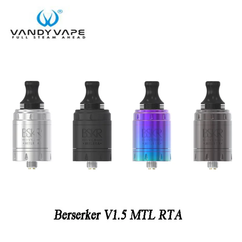 Оригинальный vandy VAPE Berserker V1.5 MTL RTA бак 3 мл распылитель с 510 Drtp наконечником для