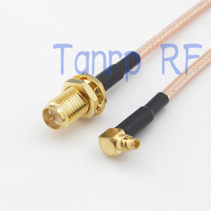 

10pcs 6in MMCX male right angle to RP SMA female RF adapter connector 15CM Pigtail coaxial jumper cable RG316 extension cord