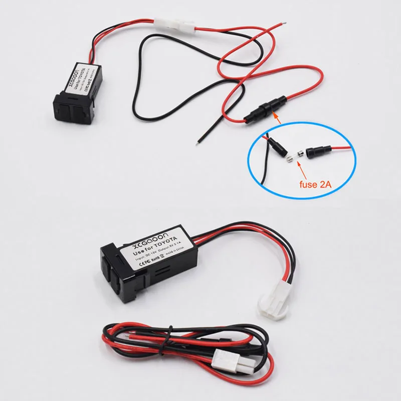 XCGaoon специальный 2.1A 2 USB интерфейс разъем зарядное устройство адаптер для TOYOTA, DC-DC Преобразователь мощности, может заряжать iPhone Мобильный