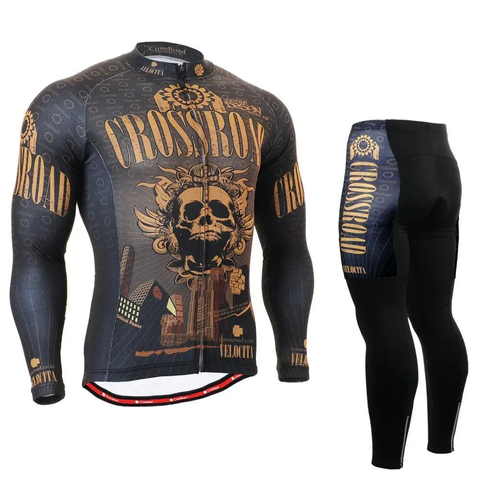 Мужская велосипедная Джерси с длинным рукавом и черепом 2701|ropa de ciclismo|sleeve cycling