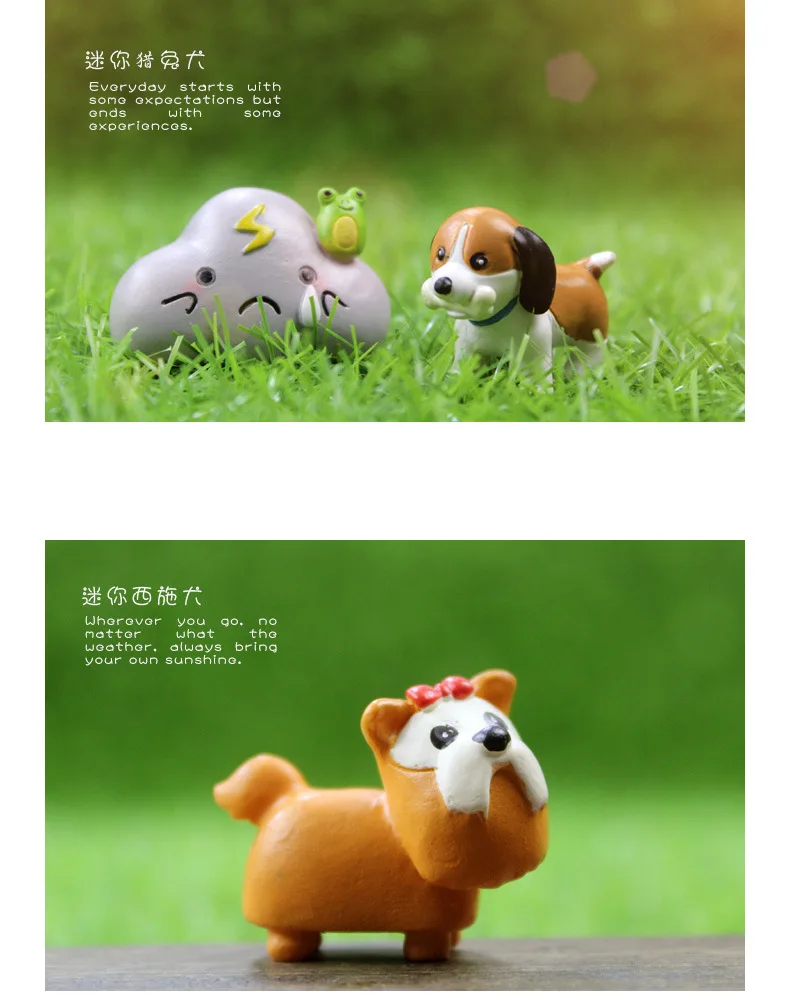 16 дизайнов мини собаки хаски корги Мопс чау чуу сказочные садовые миниатюрные