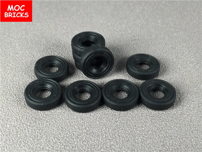 50 шт./лот MOC Bricks DIY Tire 15 мм D. x 4 Гладкий маленький одиночный новый стиль подходит с