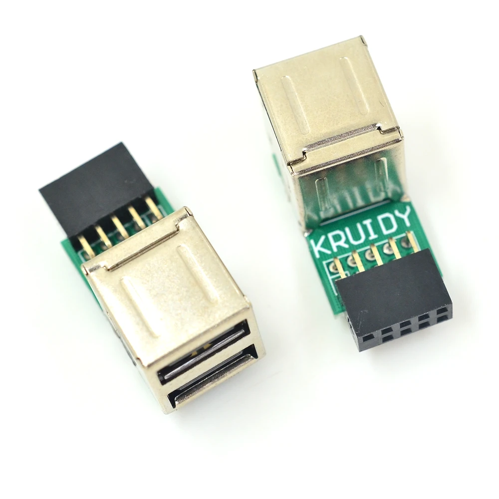 1 шт./USB 2 0 9Pin гнездо в двойной порта адаптер-концентратор конвертер материнская