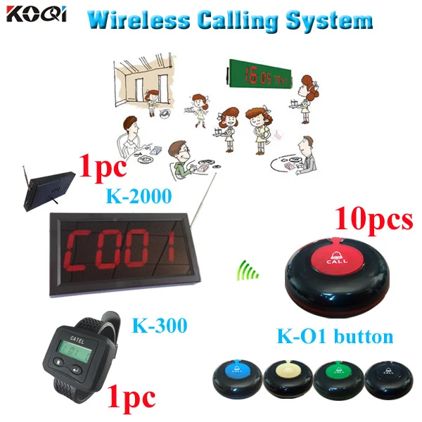 1 watch 10 table call 1 display electronic bell system Restaurant & Hotel Supplies restaurant service bell table call bell