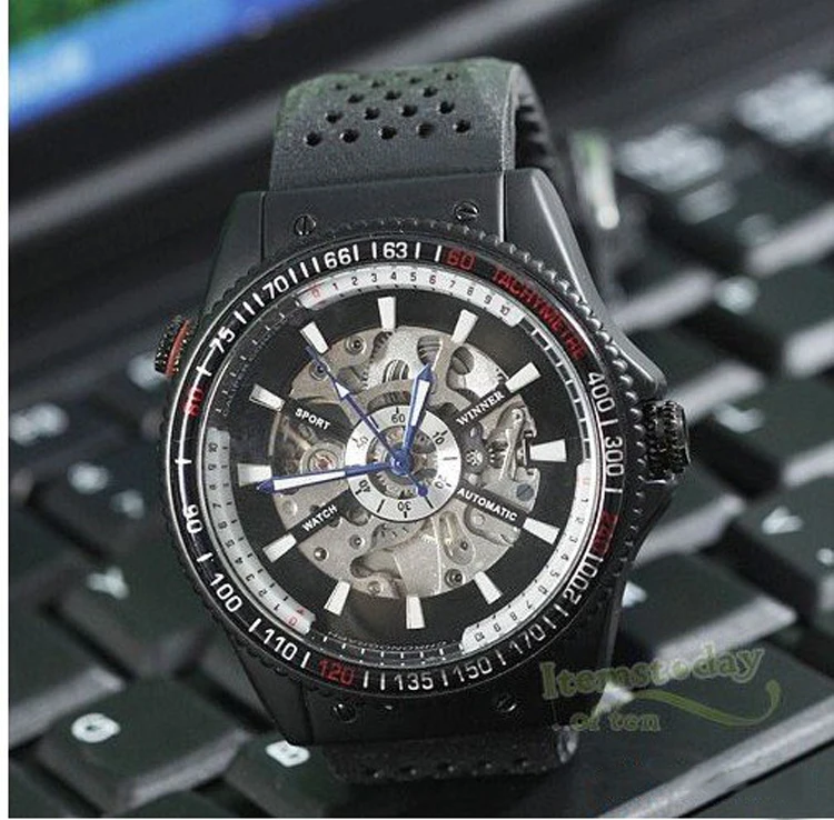 Часы наручные WINNER Мужские механические брендовые автоматические в стиле