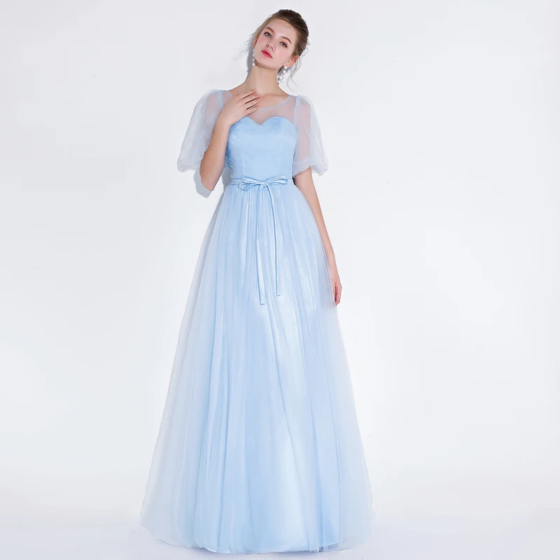 SOCCI Weekend Длинное Элегантное платье для выпускного вечера 2018 синее вечернее с