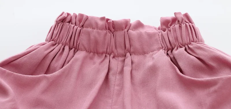 Детская одежда летний новый девушки фонарь шорты детские хлопок двойной слой