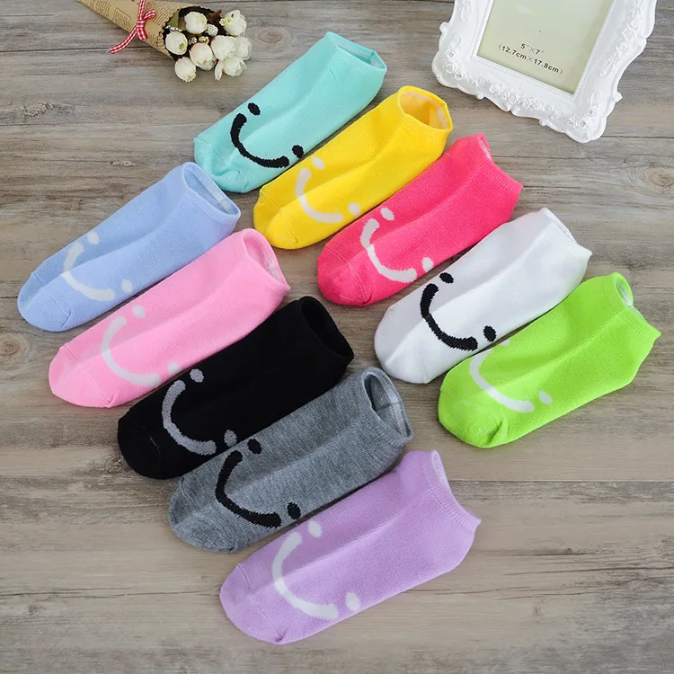 Весна лето женские модные носки Чулочные изделия яркие цвета милые с принтом