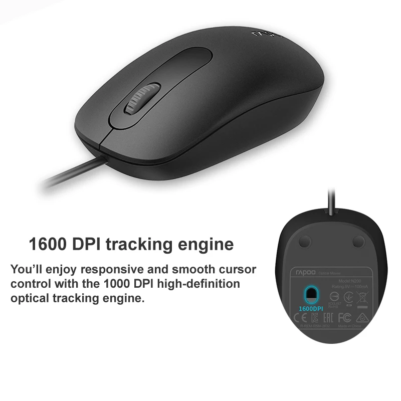 Rapoo X120Pro USB Проводная клавиатура и мышь комбинированная оптическая мышь+ Влагостойкая клавиатура для Windows 10 шт. ноутбук Настольный