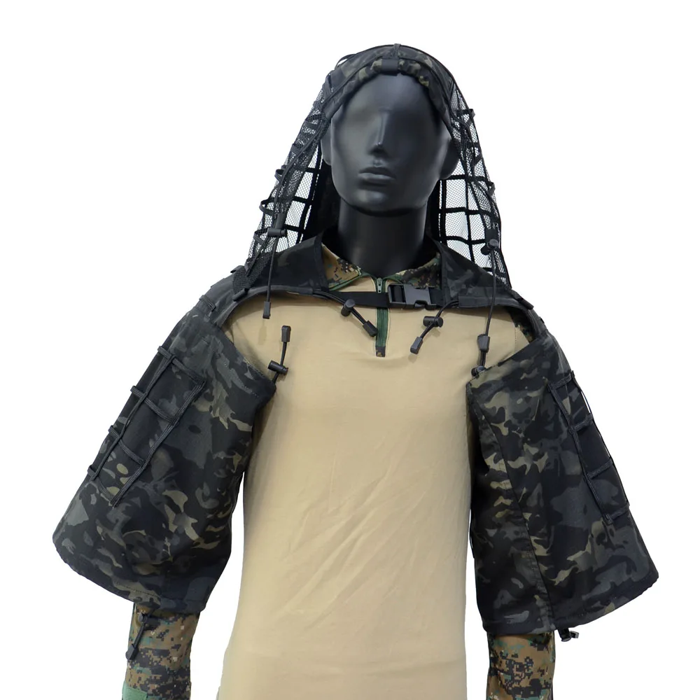 TTGTACTICAL Снайпер Ghillie капюшон камуфляж Ghillie костюм основа тактическая верхняя одежда для снайпера Viper капюшоны, охота Ghillie база