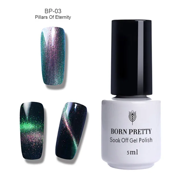 Color 3 Born pretty, голографическая УФ-гель-Хамелеон для ногтей 5 мл кошачий глаз УФ-Гель-лак Магнитный замачиваемый УФ светодиодный Гель-лак для маникюра - Цвет: Color 3