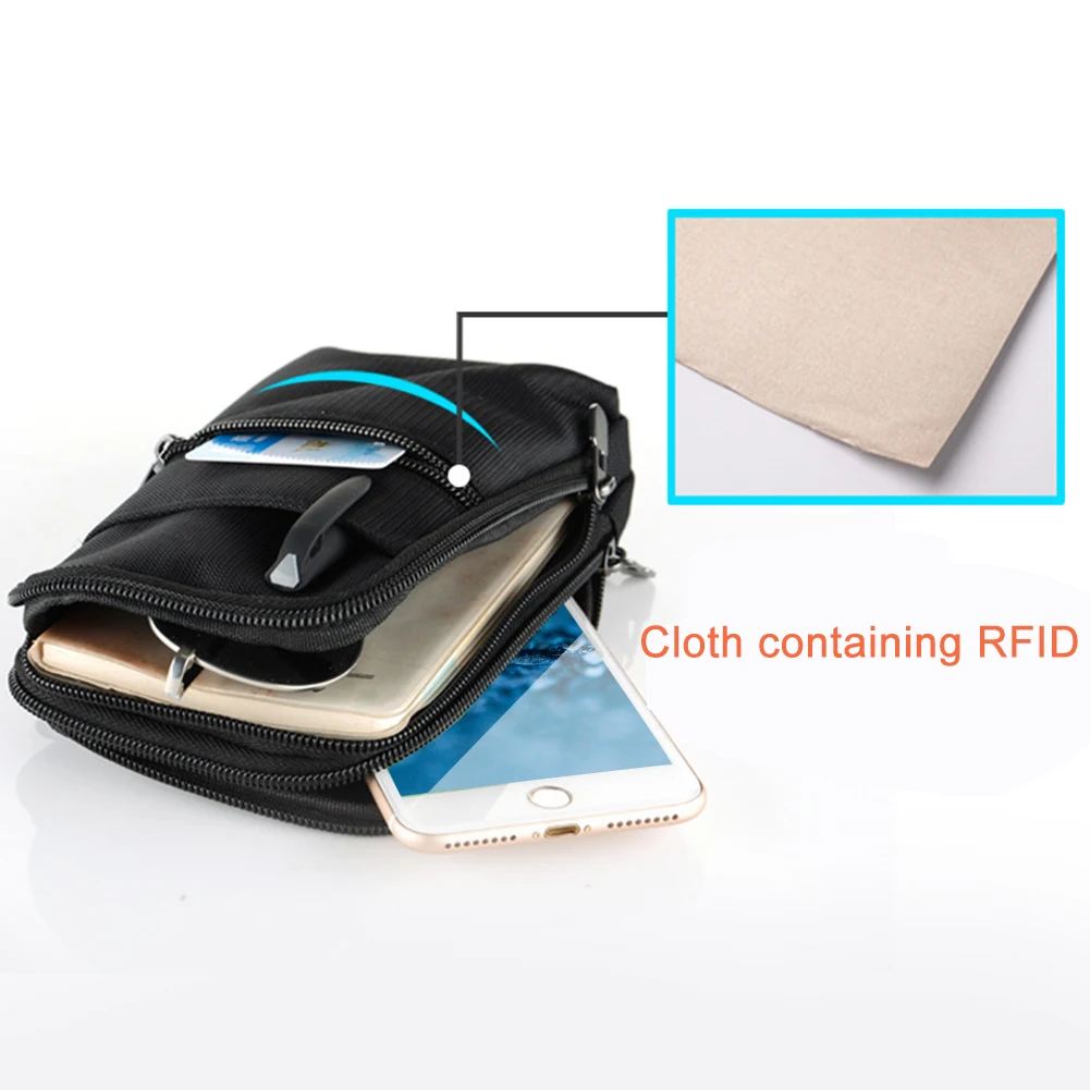 Women Men Nylon Pouch Credit Card Sports Bag Waterproof Hanging RFID Shoulder Phone Multifunction Money Passport | Спорт и