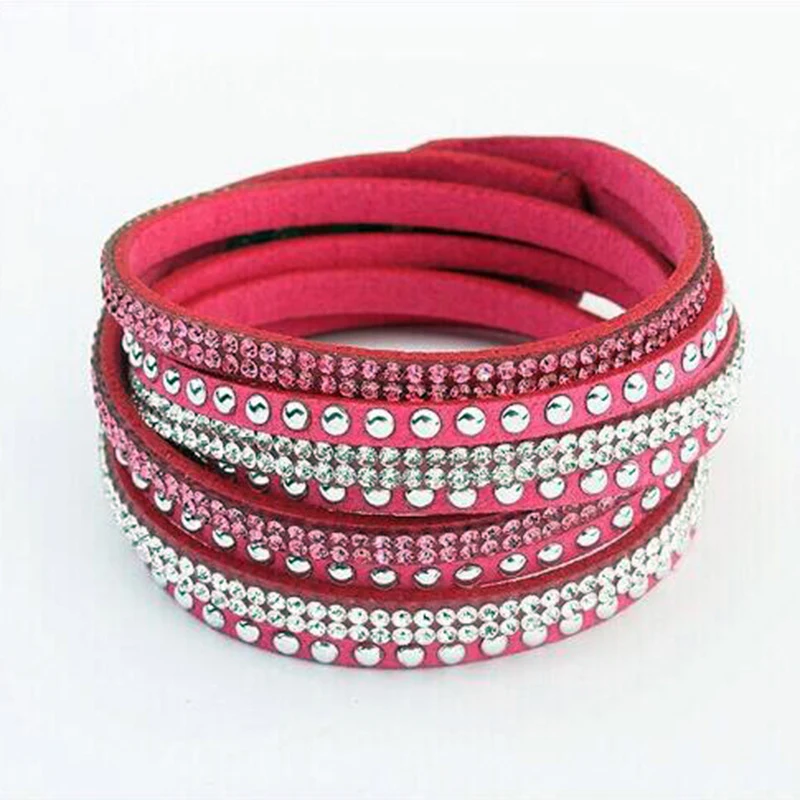 Новинка 2018, длинные кожаные ювелирные изделия с узором, Лидер продаж, многослойный обмоточный фланелевый плетеный кожаный браслет, бесплатная доставка