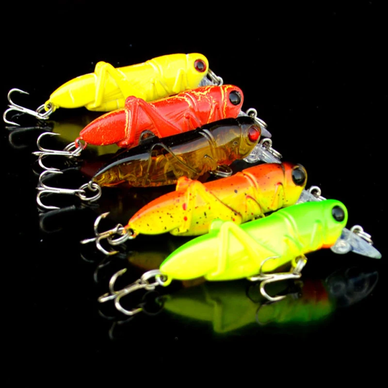 

Fishing Insect Bait Simulation Locust Minnow Lure 5.5cm/3.5g Artificial Float Grasshopper Catch Carp Lot 2 Pieces
