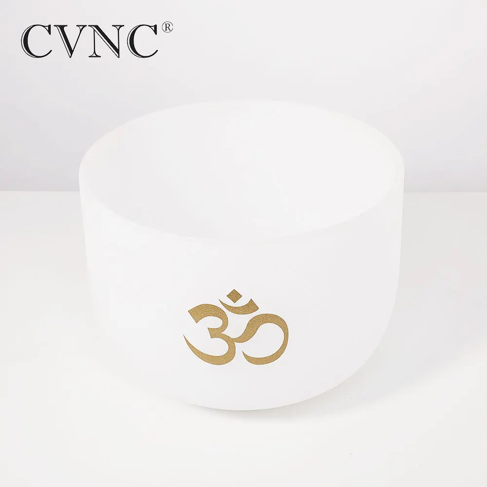 CVNC Размер 12 &quotNote C/D/E/F/G/A/B чакра Матовый Кварцевый Поющий чаша с OM