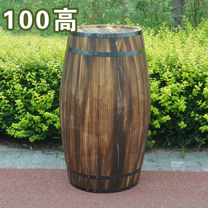 Деревянный Декоративный бочонок для вина из дуба высота 100 см | Дом и сад