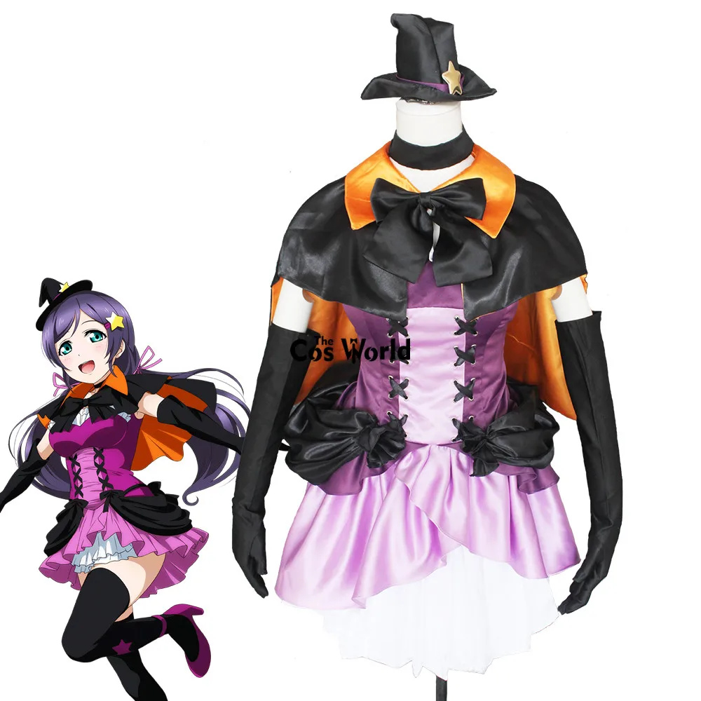 Платье накидка на Хэллоуин с надписью Love Live Dancing stars on me Nozomi Tojo костюм для косплея